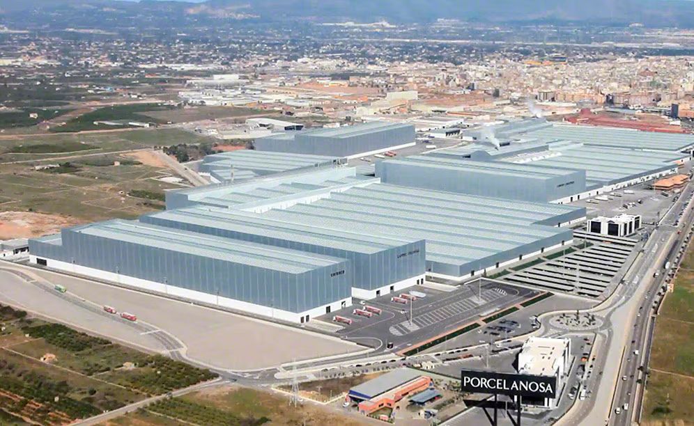 Porcelanosa Group industrial facility in Villarreal Spain - 1 million square feet manufacturing complex
